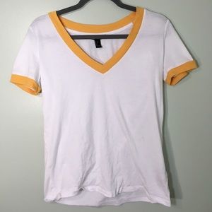 Forever 21 ringer V-neck tee